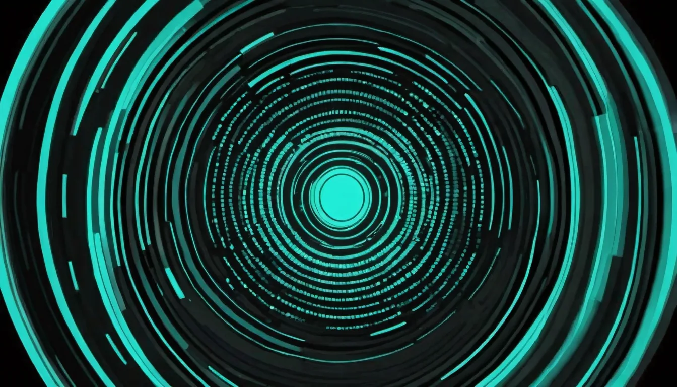 Abstract graduated capacity rings illustration in emerald green on near-black charcoal — decorative header for How Much Pack Volume You Actually Need